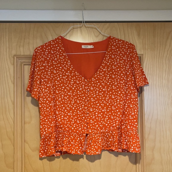 Francesca's Lorraine Button Front Blouse - Picture 1 of 7